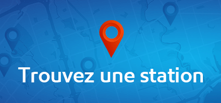 Image d’une carte générique avec un indicateur d'emplacement rouge.